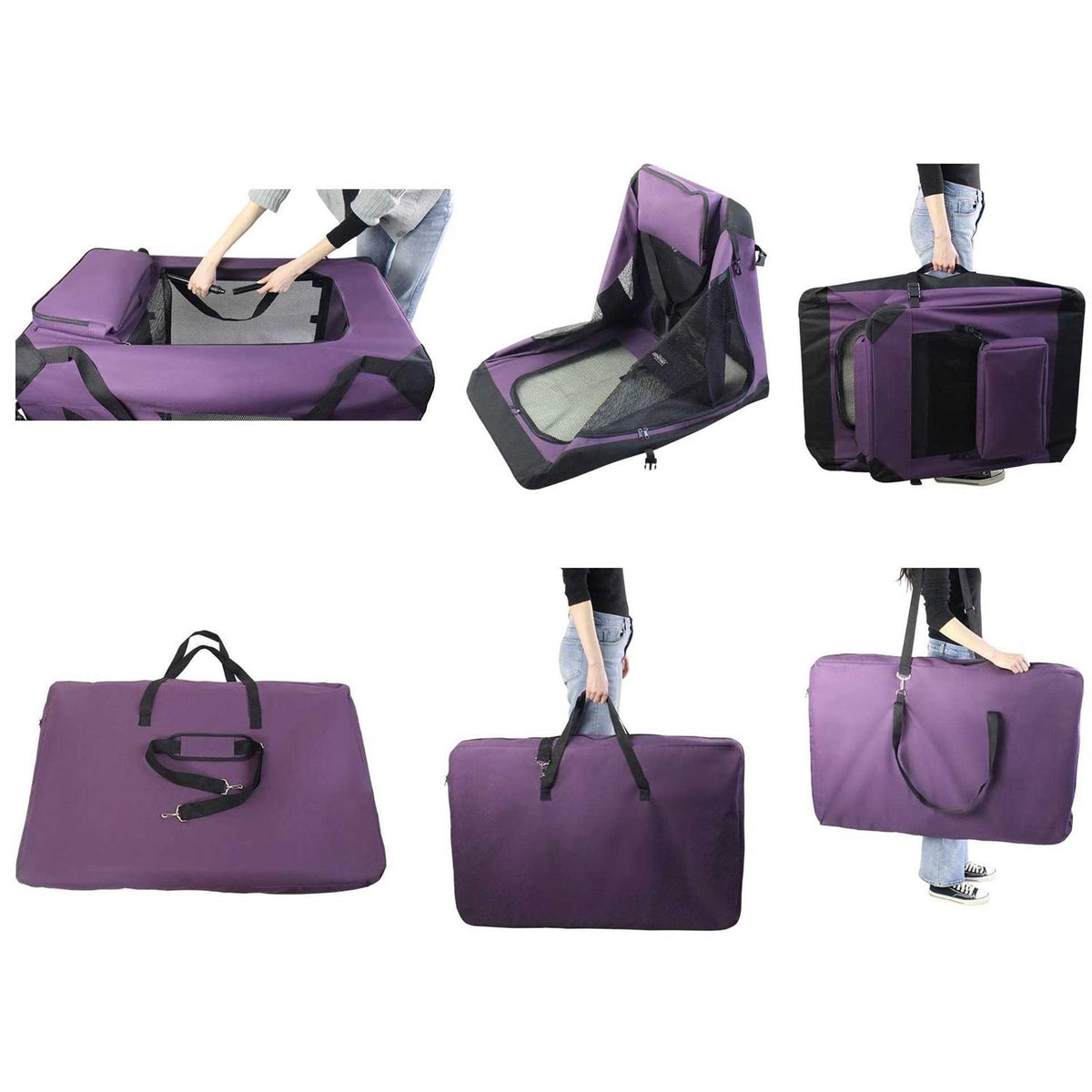 3-Door Folding Soft Dog Crate X437