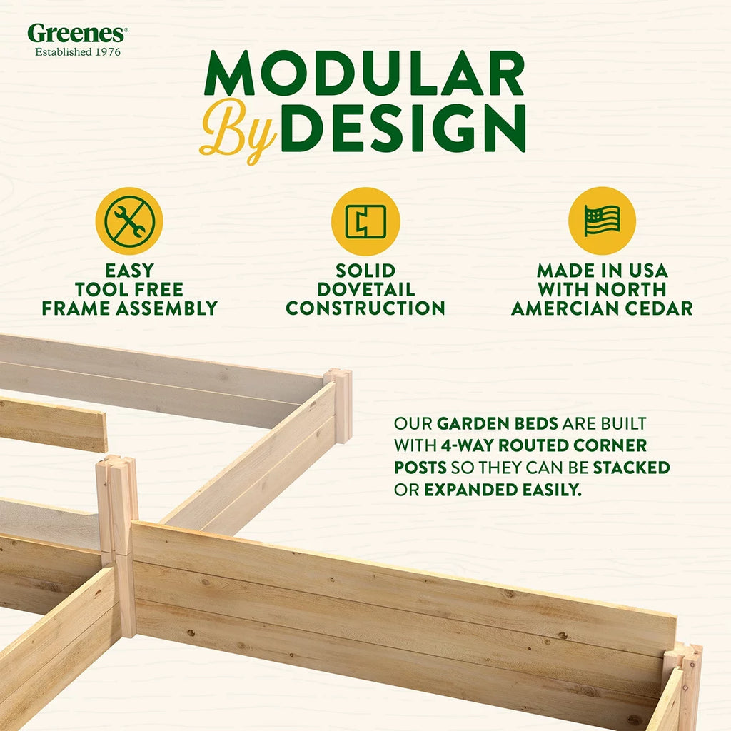 48" x 96" x 17.5" Cedar Raised Garden Bed M393663