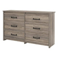 Gray Oak 6 Drawer Engineered Wood Dresser X346