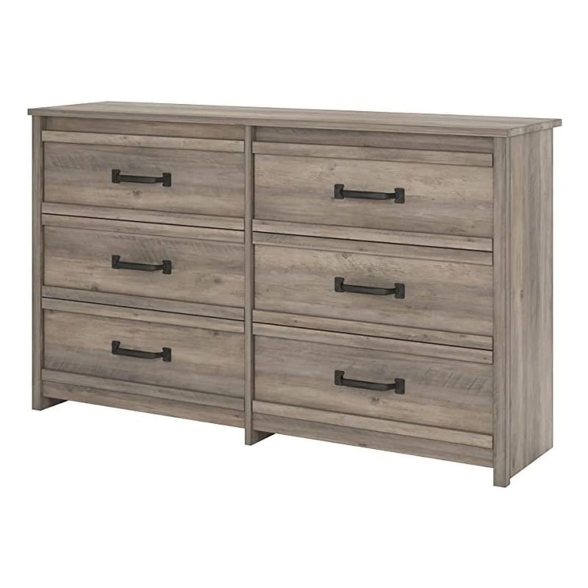 Gray Oak 6 Drawer Engineered Wood Dresser X346