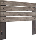 Full Weathered Gray Open Slat Panel Headboard Y6672