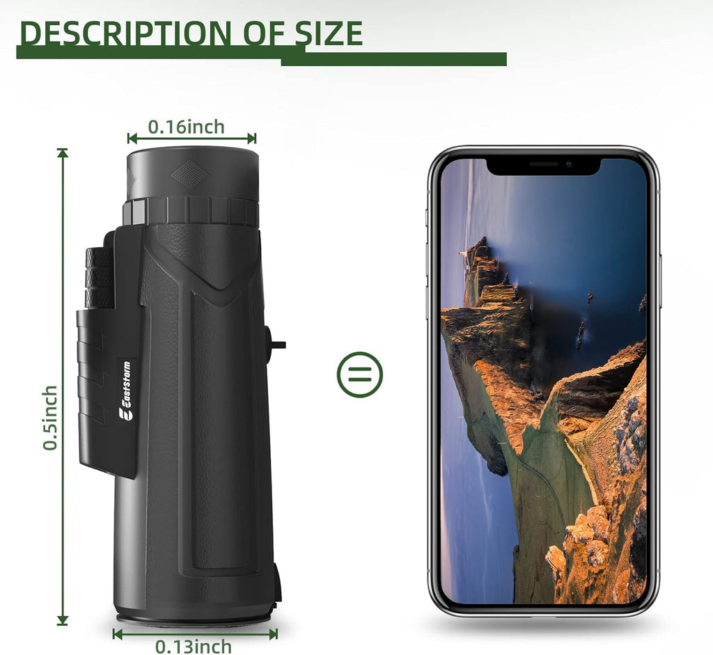 12X50 Waterproof Monocular Telescope with Phone Holder & Tripod N40961