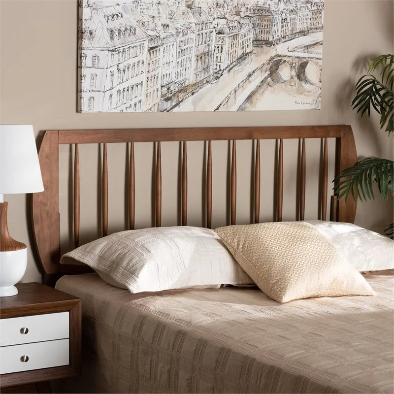 Walnut Finished Wood King Size Headboard T99193
