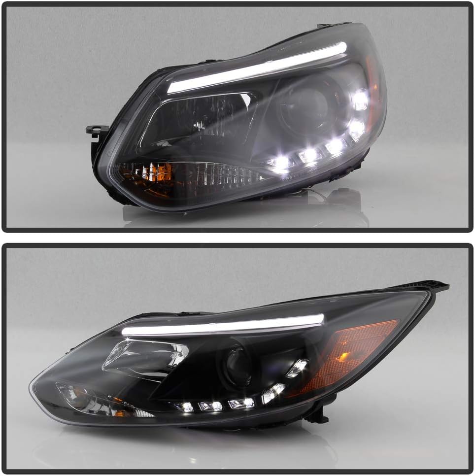 Black Projector Headlights Pair Left+Right Q5549