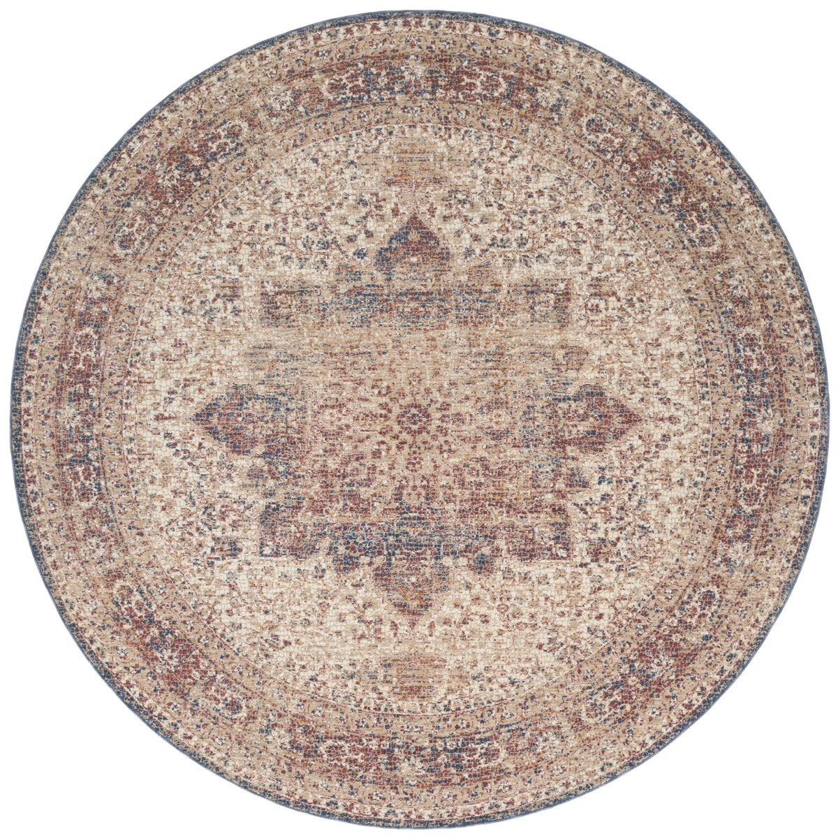 Ivory Red Rug Q250