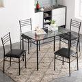 5 PC Glass Top Dining Set with 4 Chairs R737144