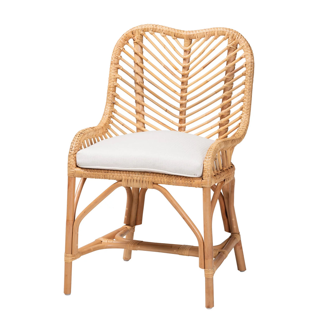 Natural Brown Rattan Dining Chair Q812926