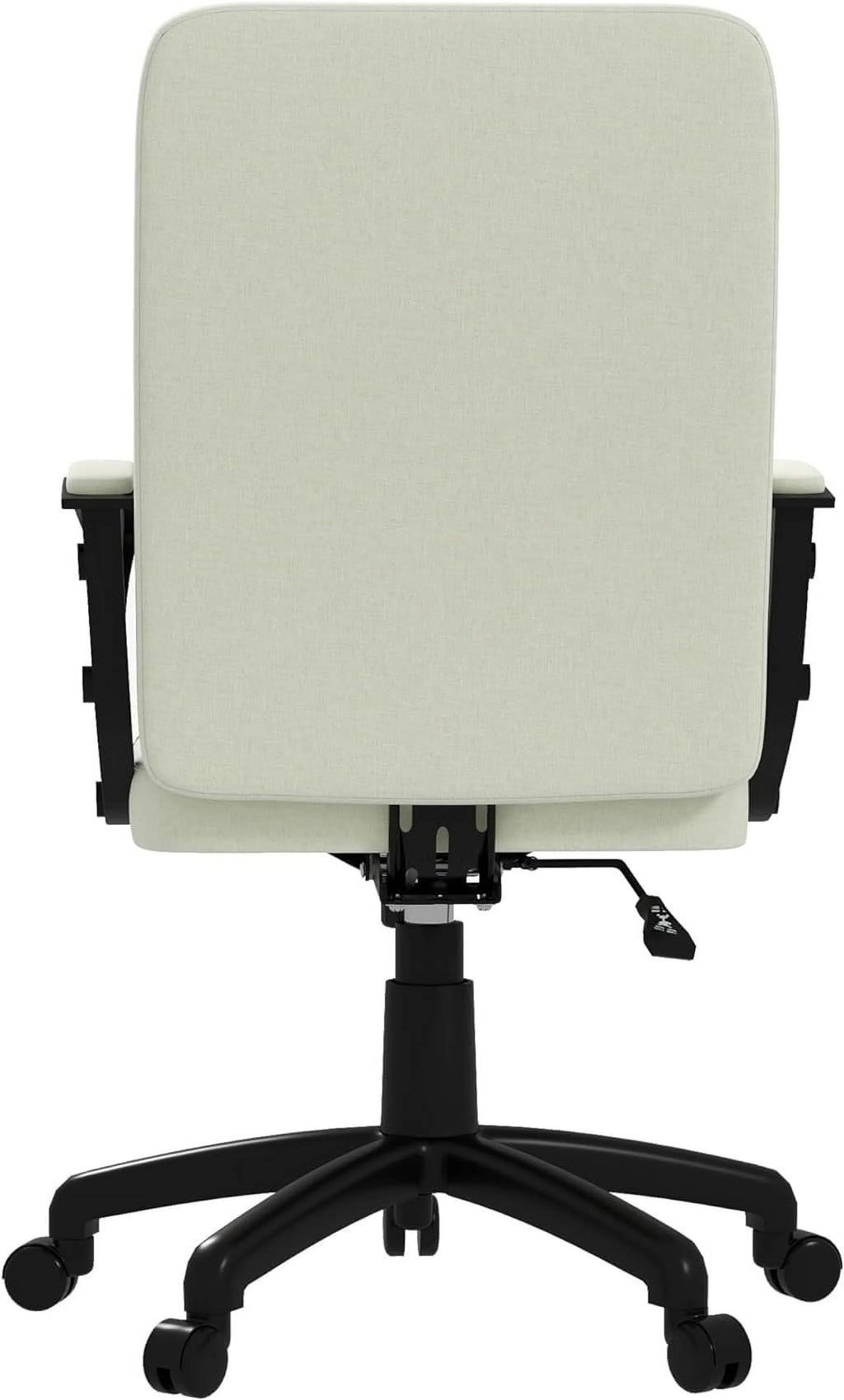 Cream White Fabric Office Chair with Arms R27969