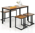 4 Piece Dining Table Set with Bench & 2 Stools R57479