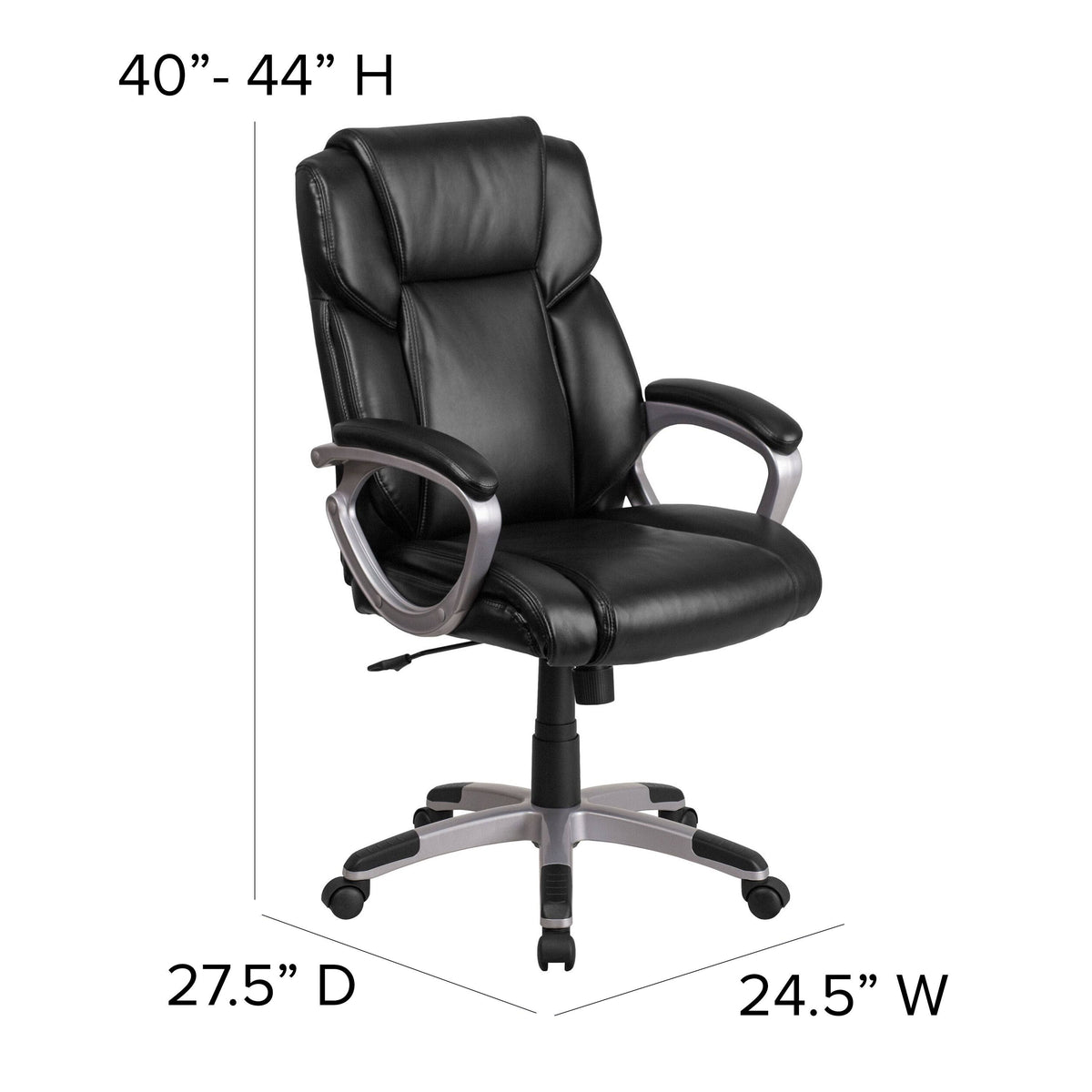 Black LeatherSoft Executive Swivel Office Chair Y319