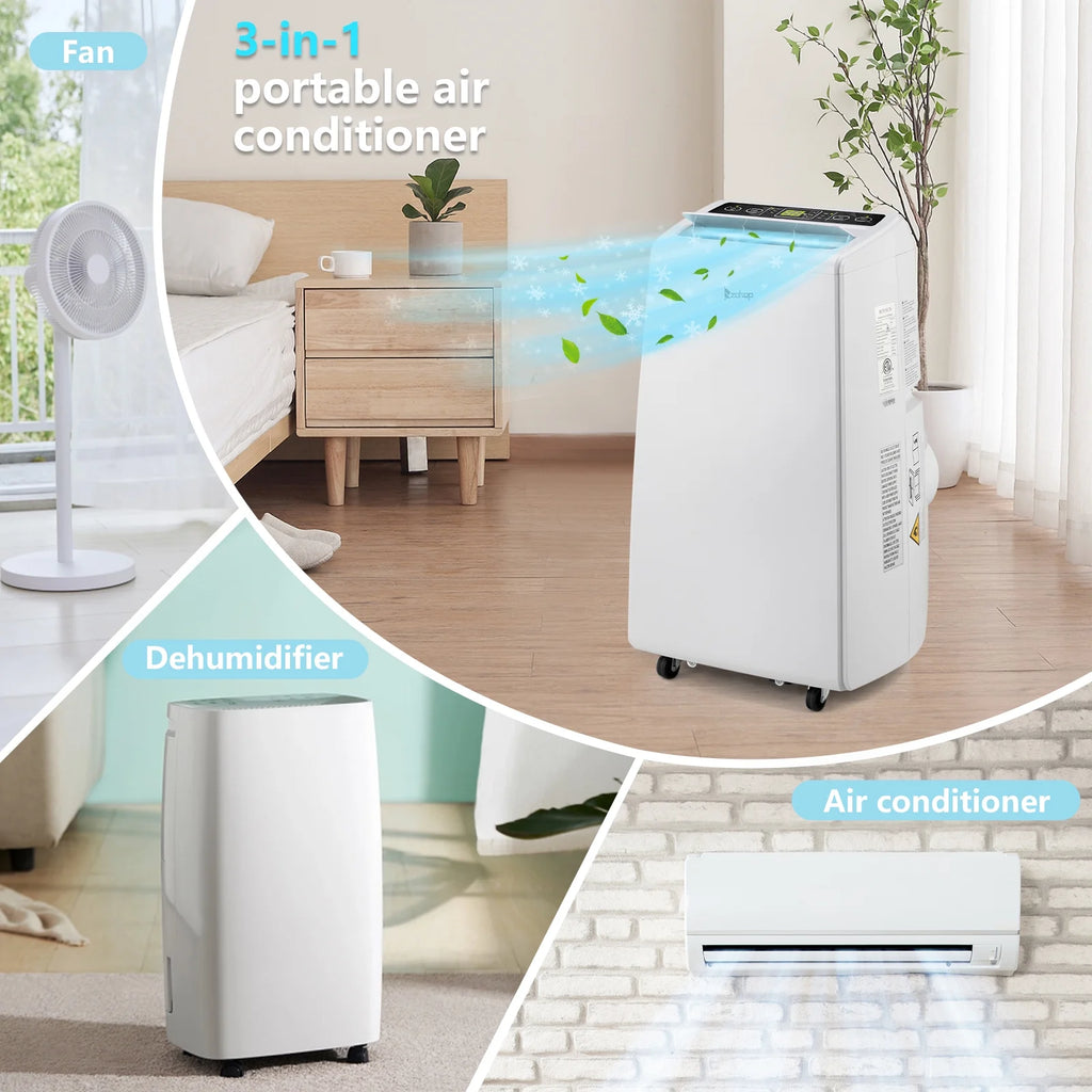 12000 BTU Portable Air Conditioner with Dehumidifier and Fan A673928