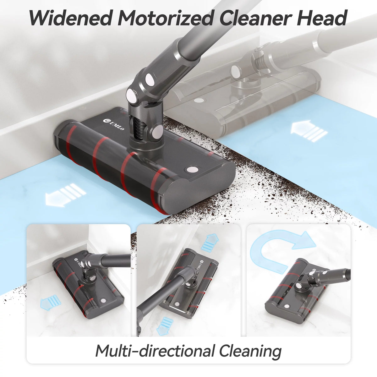 Cordless 6-in-1 Stick Vacuum, 22kPa Double Brush Lightweight Handheld Vacuum U950738