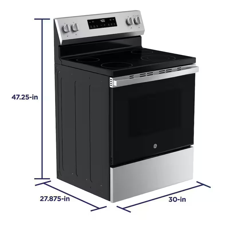 4 Element Free-Standing Electric Range in Stainless Steel R9255
