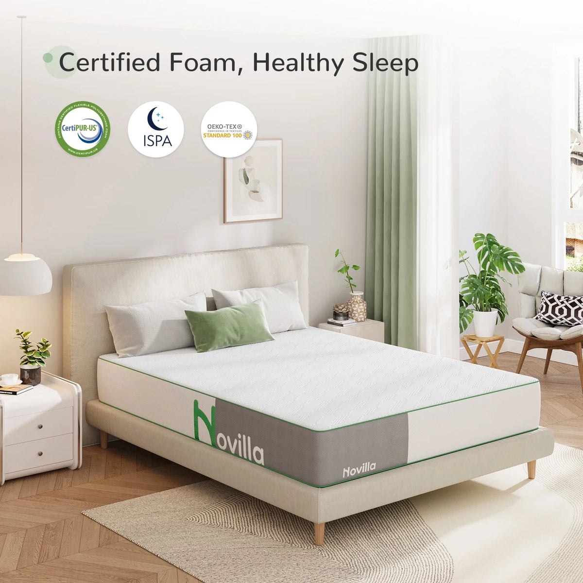 10'' Medium Firm Gel Memory Foam Mattress, Full Size N422