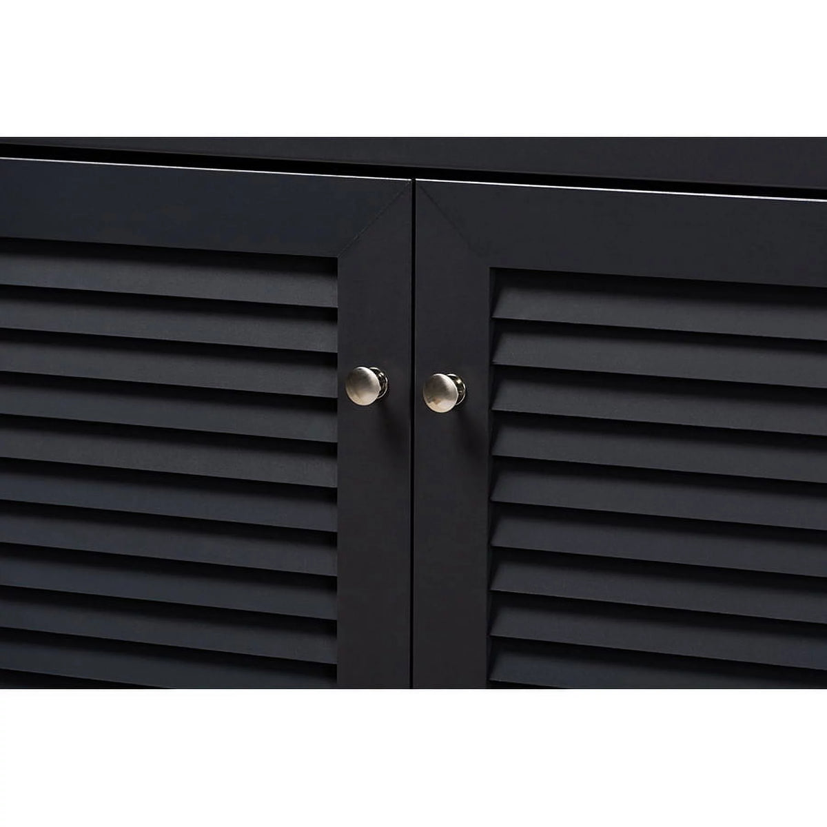 Dark Grey 11-Shelf Wood Shoe Storage Cabinet with Drawer I8462