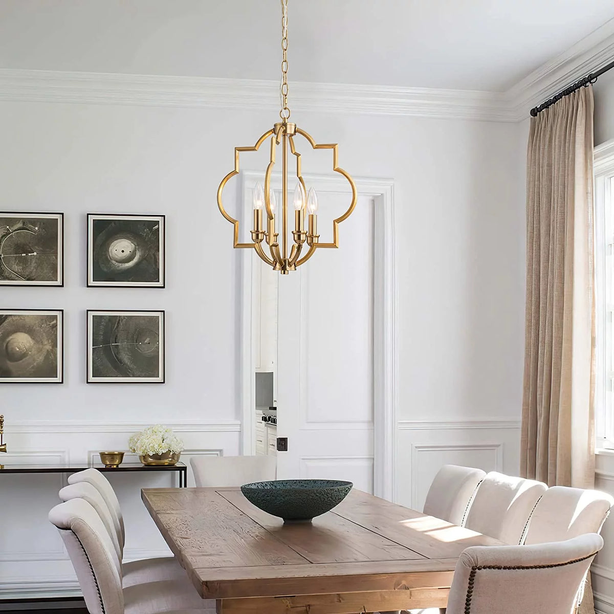 Gold 4 Light Chandelier Z880