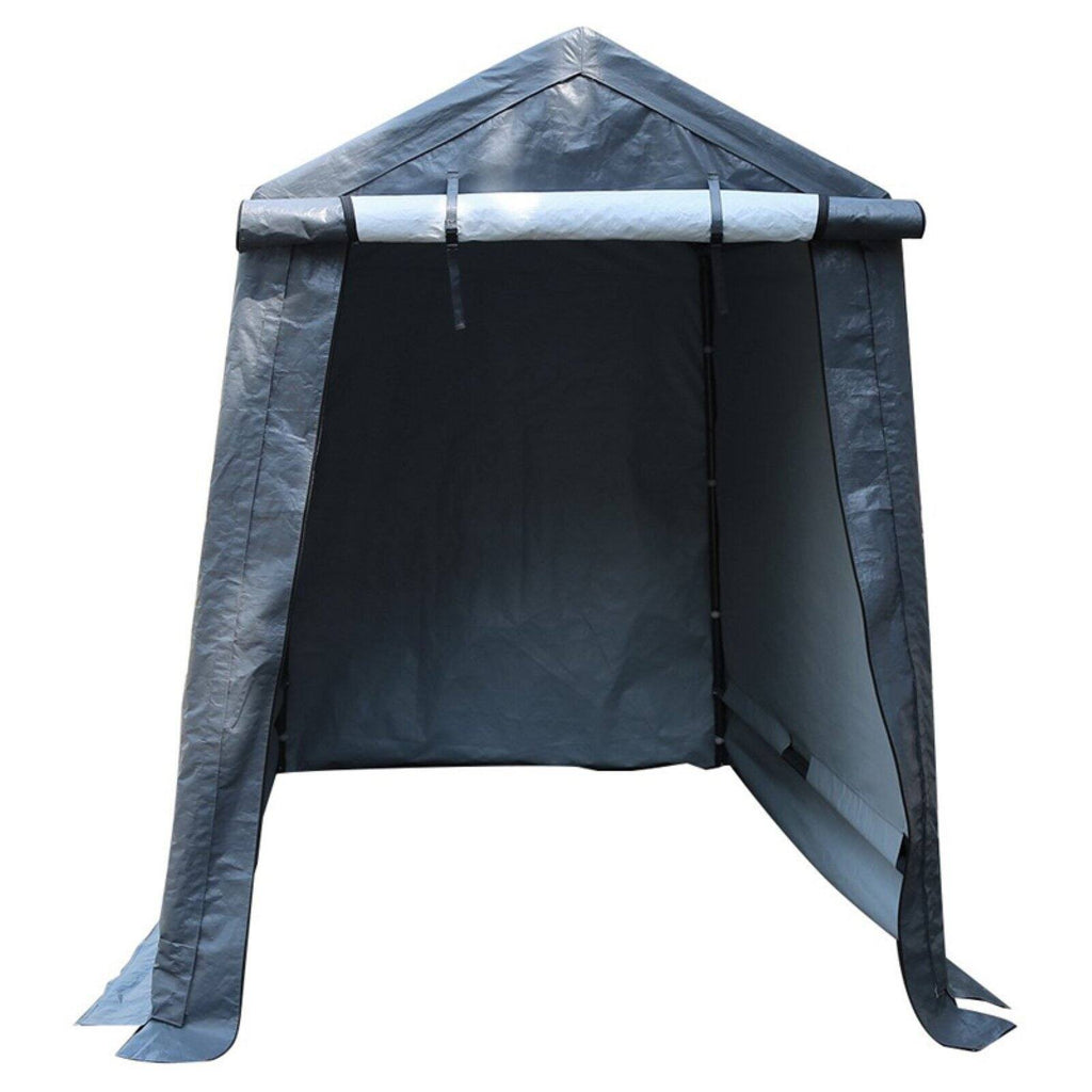 6 x 8 Feet Heavy Duty Grey Outdoor Storage Shelter N1721
