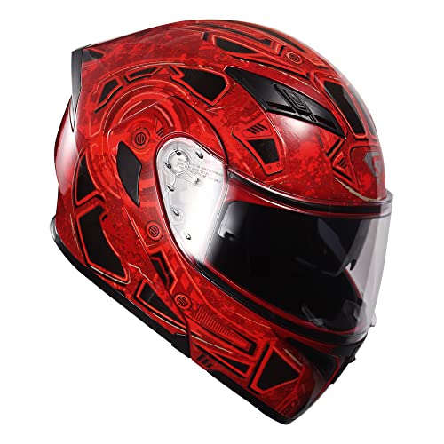 Motorcycle Dual Visor Flip up Modular Full Face Helmet L697000