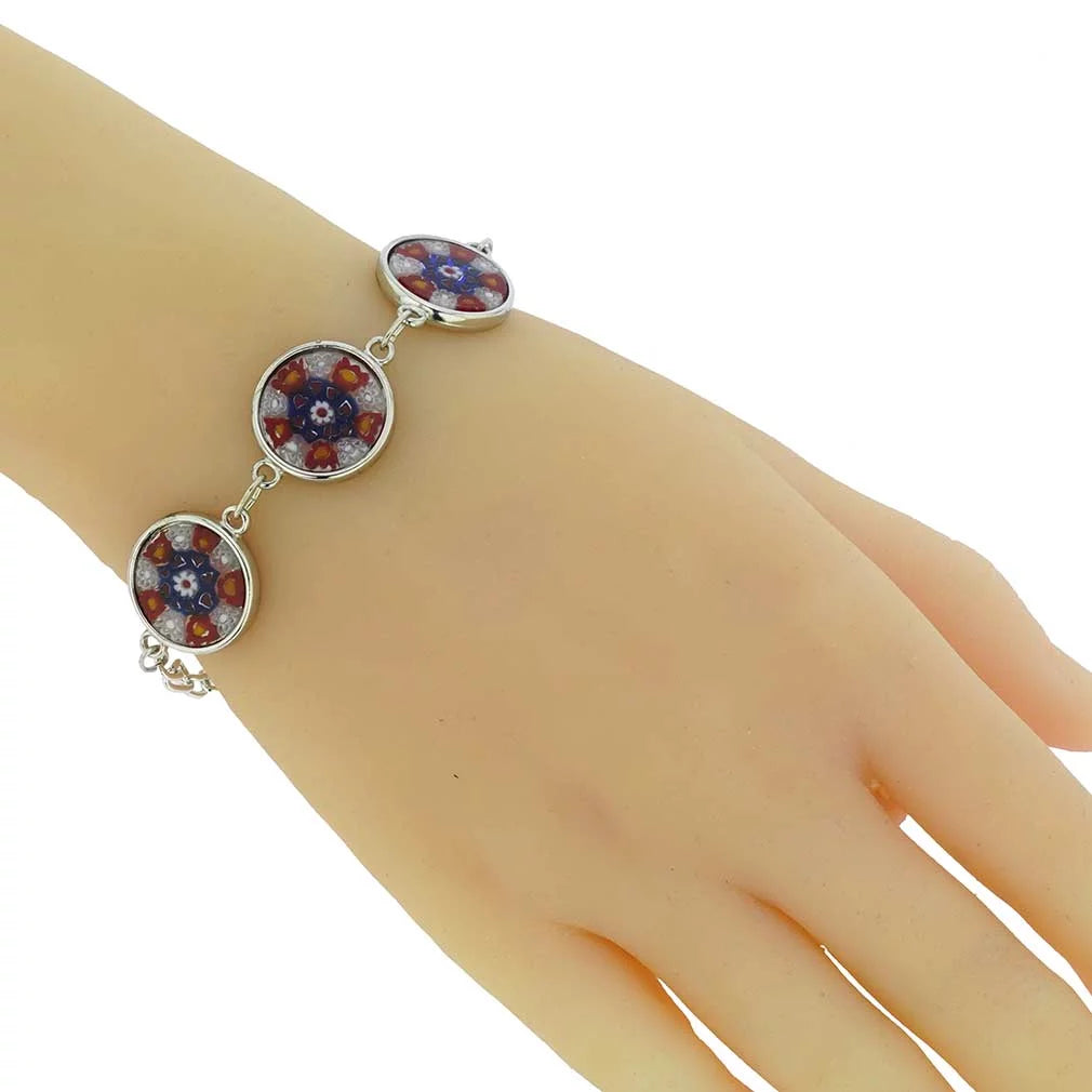Murano Glass Millefiori Bracelet R55872