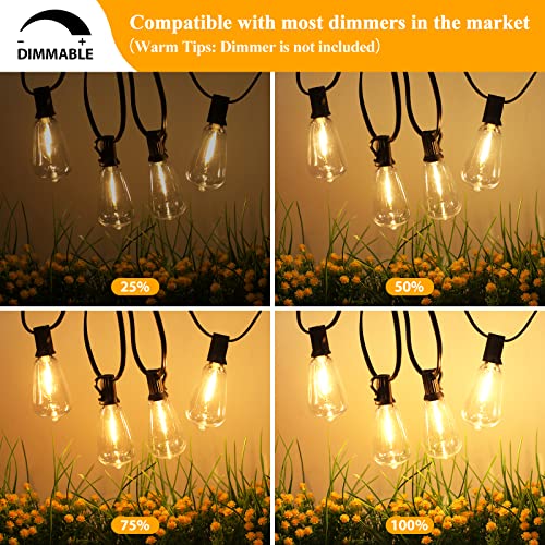 100FT Waterproof Dimmable LED Outdoor String Lights I40000