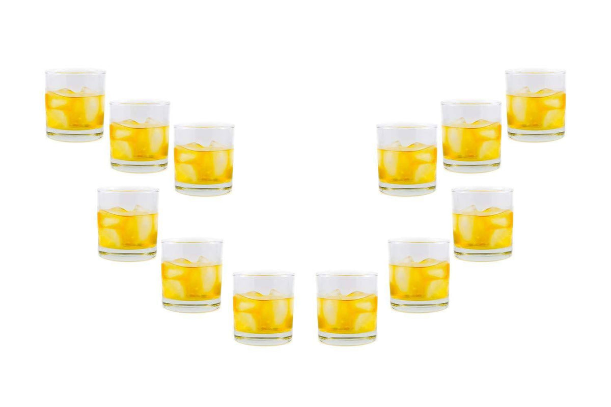 Stemless Juice Glasses 10.5 oz Clear Glassware Set of 12 M749