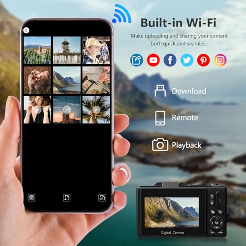 4K 64MP Digital Camera with 32GB Micro SD Card K597