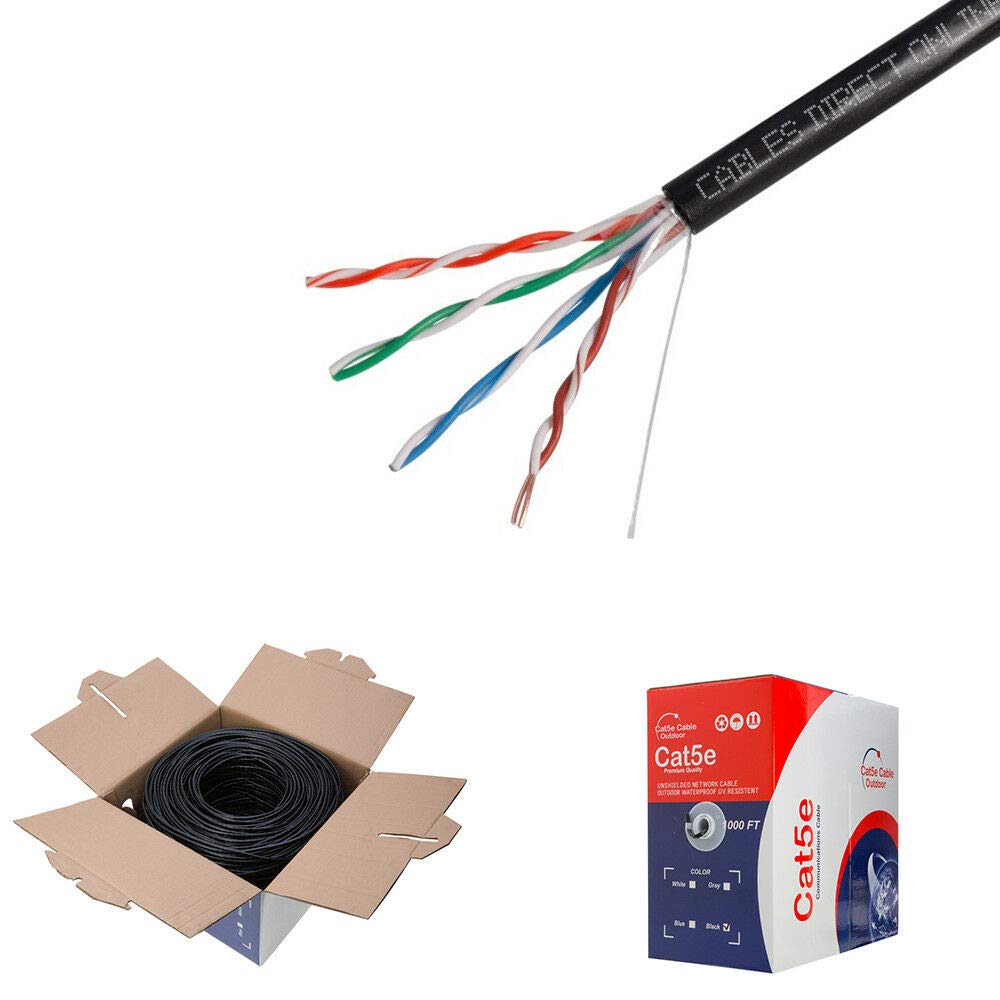 1000FT CAT5e FTP Outdoor 24 AWG Shielded Cable V4563