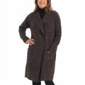 Gray Soft Drape Collar Sweater Coat M3669
