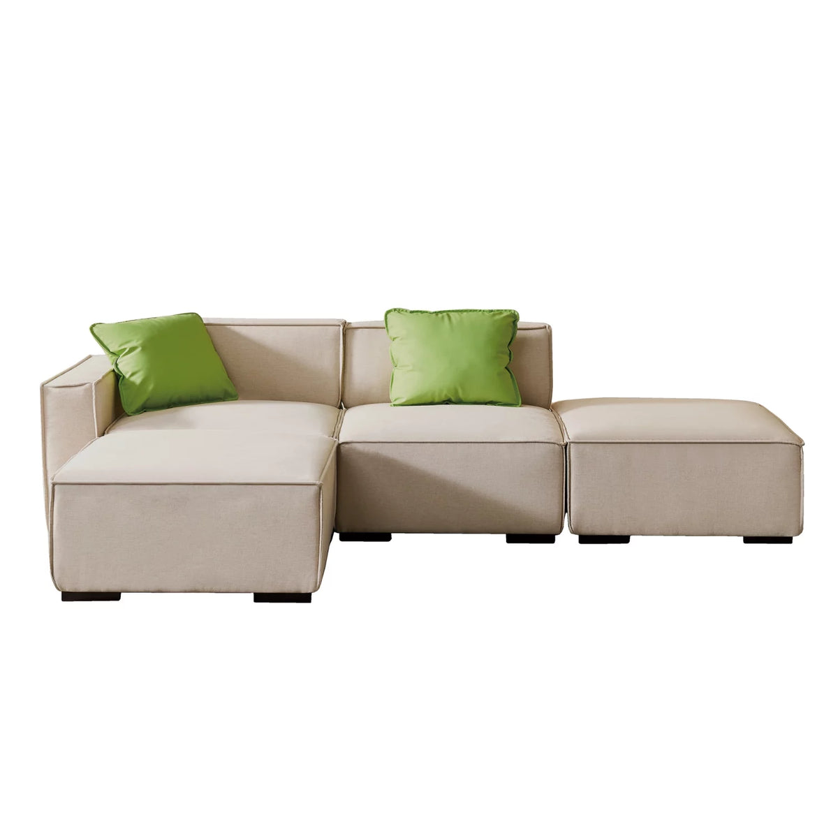 Beige 4 Seat Modular Fabric Sofa I564