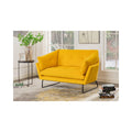 Yellow Velvet Contemporary Loveseat V9511