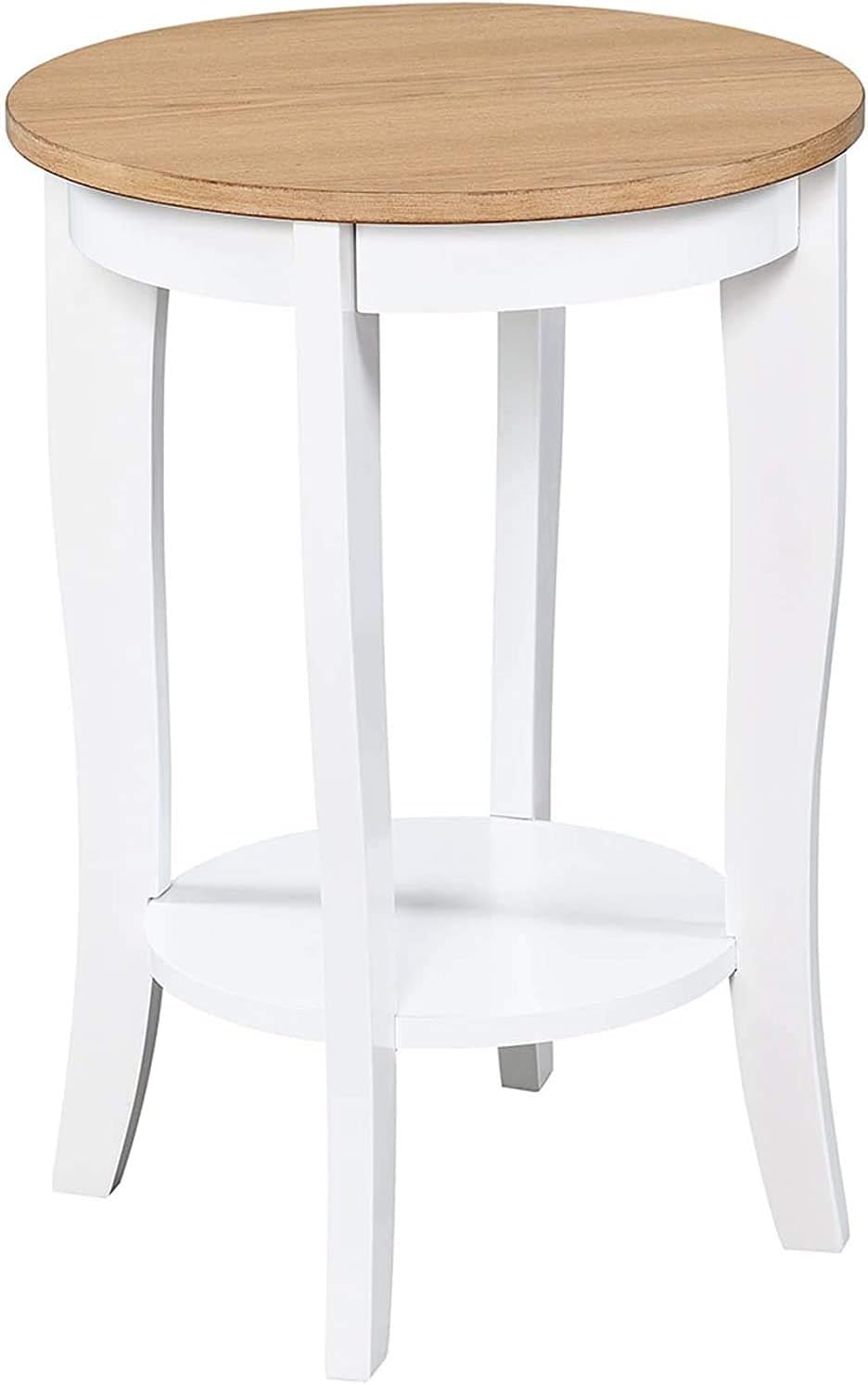 White Round End Table H4455