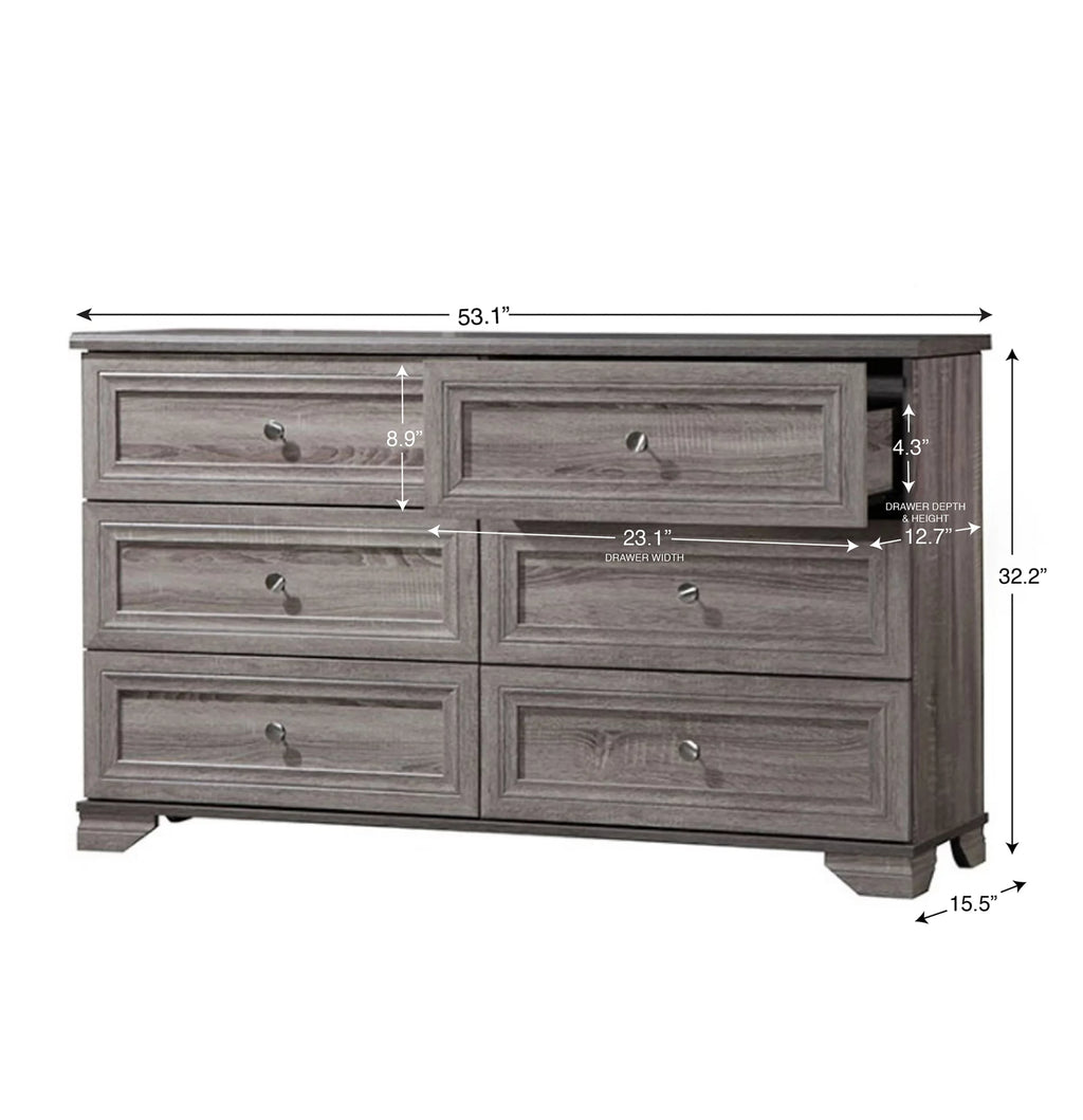 6 Drawer Double Dresser I45571