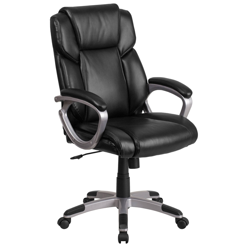 Black LeatherSoft Executive Swivel Office Chair Y319