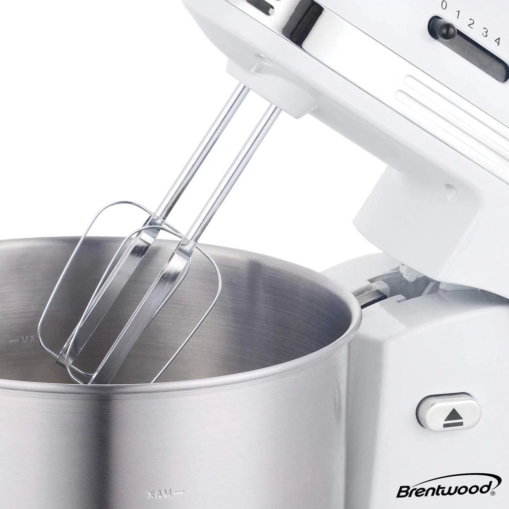 5-Speed Stand Mixer with 3.5 Qt Stainless Steel Bowl, White L172171