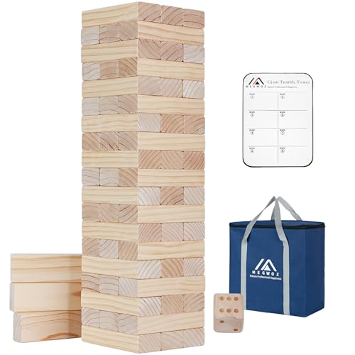 57 Blocks New Zealand Pine Wooden Tumble Tower G731