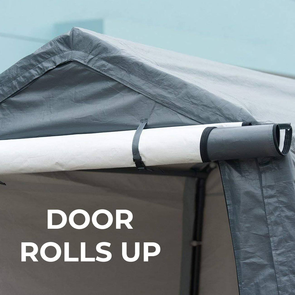 6 x 8 Feet Heavy Duty Grey Outdoor Storage Shelter N1721