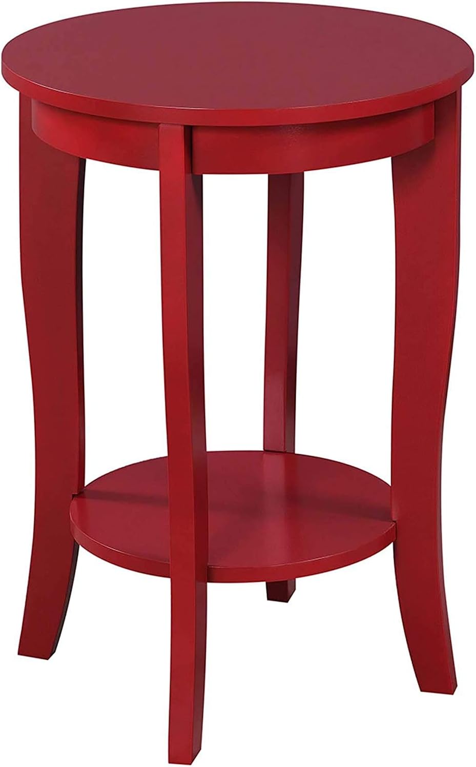 White Round End Table H4455