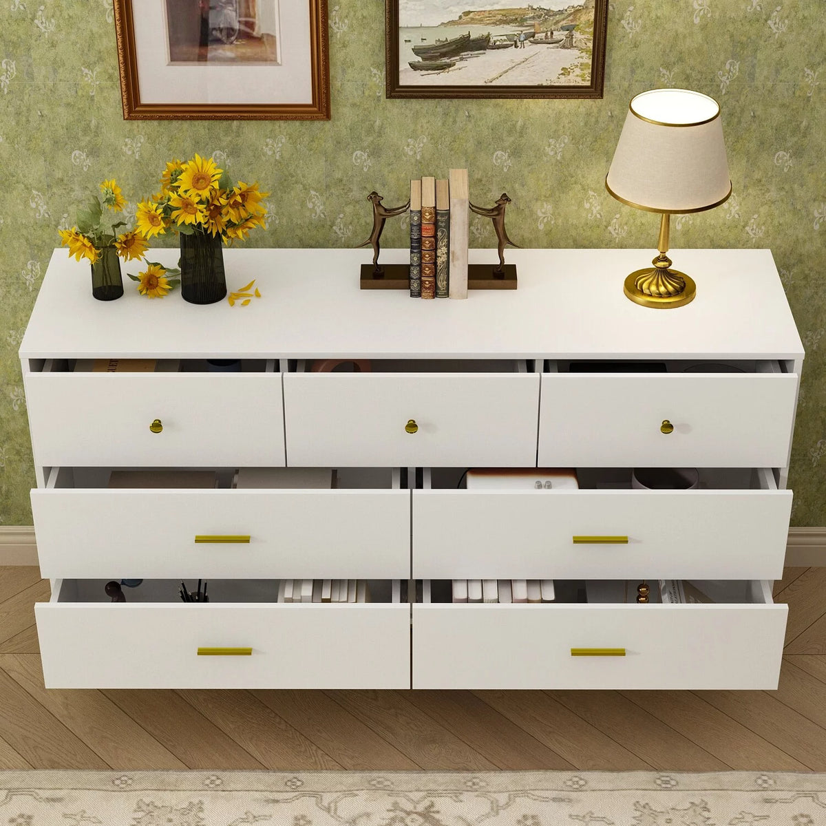 White 7 Drawer Dresser D202506