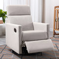 Tan Upholstered Swivel Recliner Chair L701