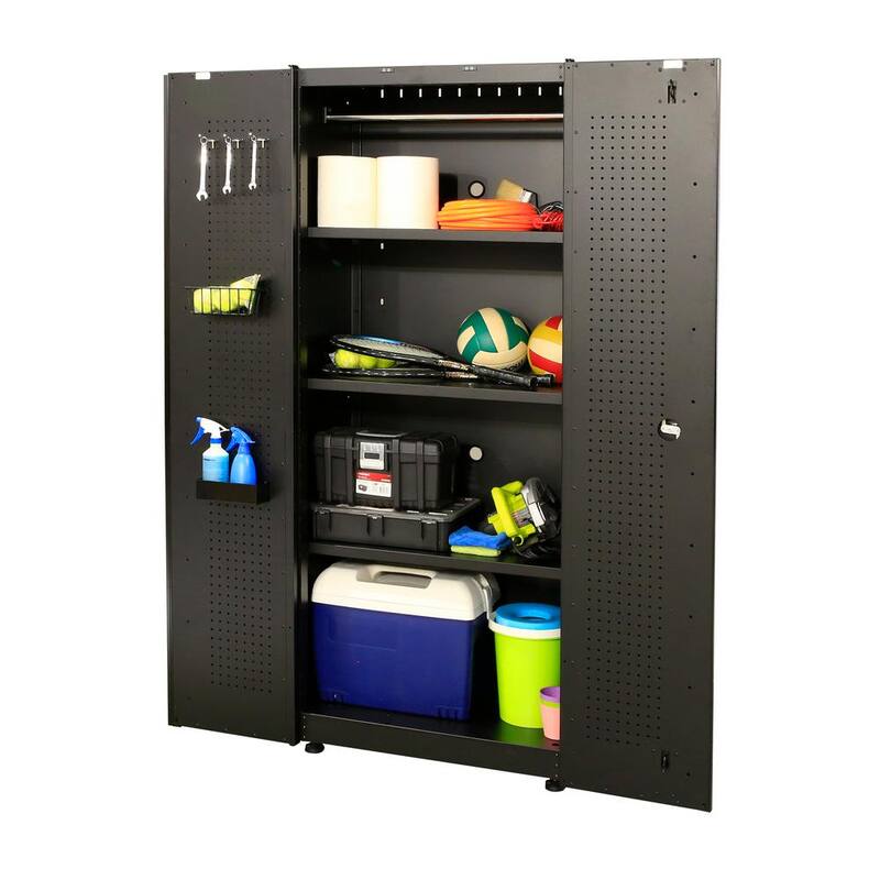 9 Piece Black Welded Steel Garage Storage System R3654