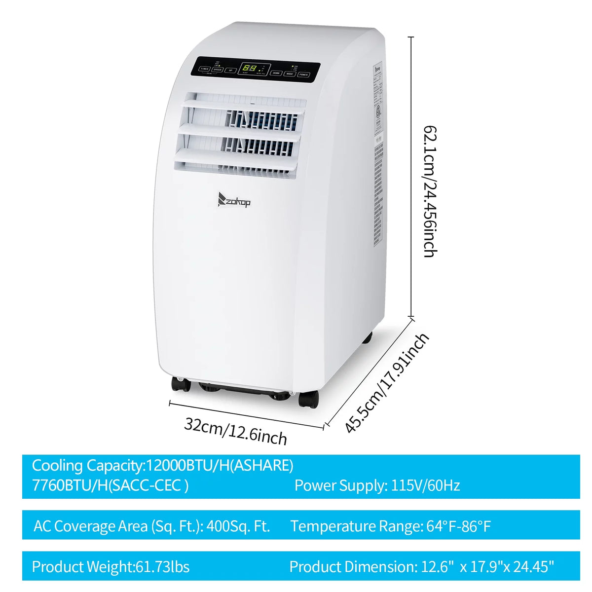 White Portable Air Conditioner E295