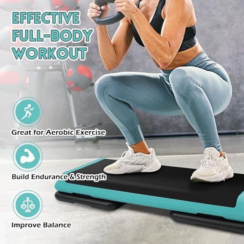 Adjustable Step Aerobic Platform with 4 Risers M1149