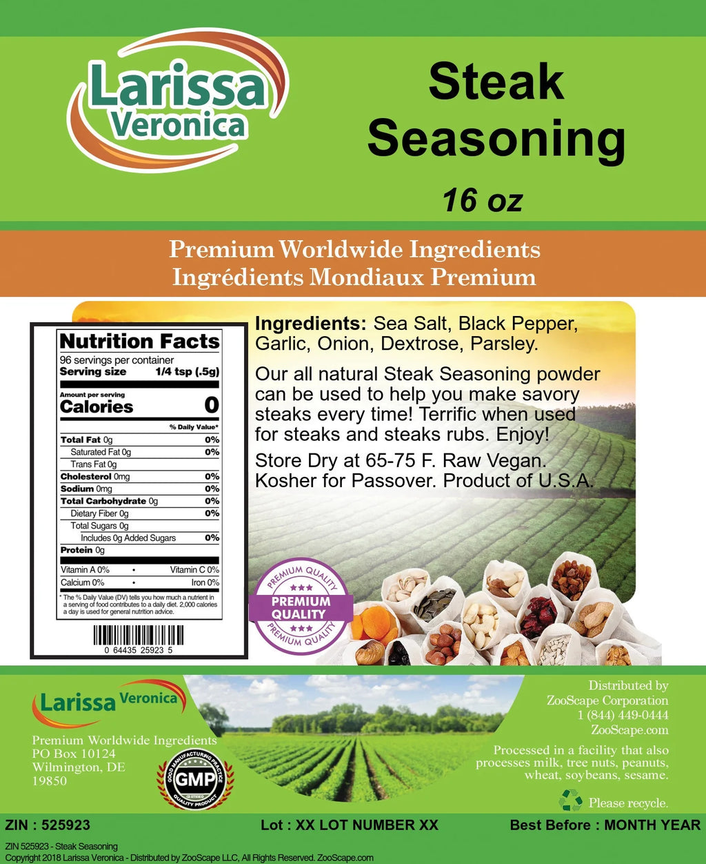 Steak Seasoning 16 oz 2-Pack N54768