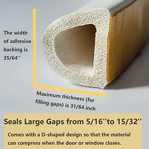 Self-Adhesive Weather Stripping Seal Strip 18 Feet T175