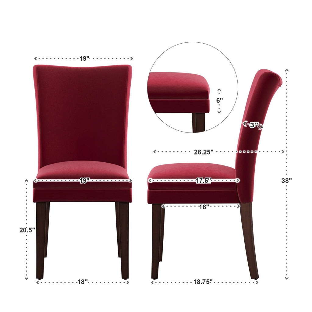 Red Dining Chair Set of 2 E3610