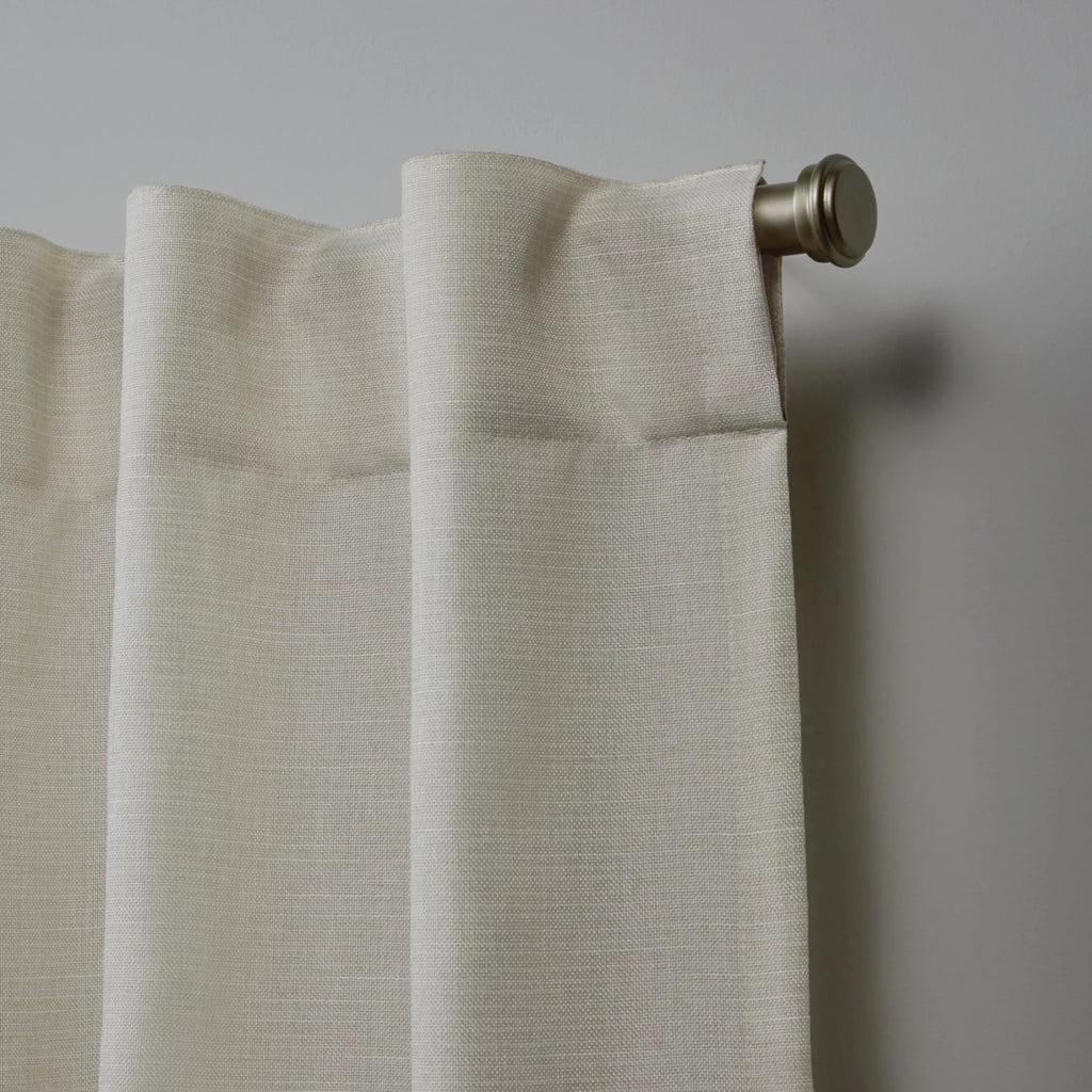 Faux Linen Slub Textured Hidden Tab Rod Pocket Light Filtering Curtain Panel Pair 54"x96" C64154