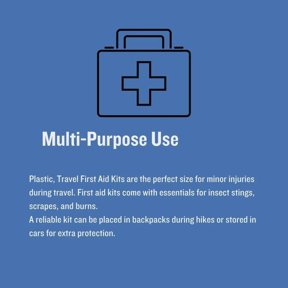 7.5" x 4.5" x 2.38" Travel First Aid Kit D8404