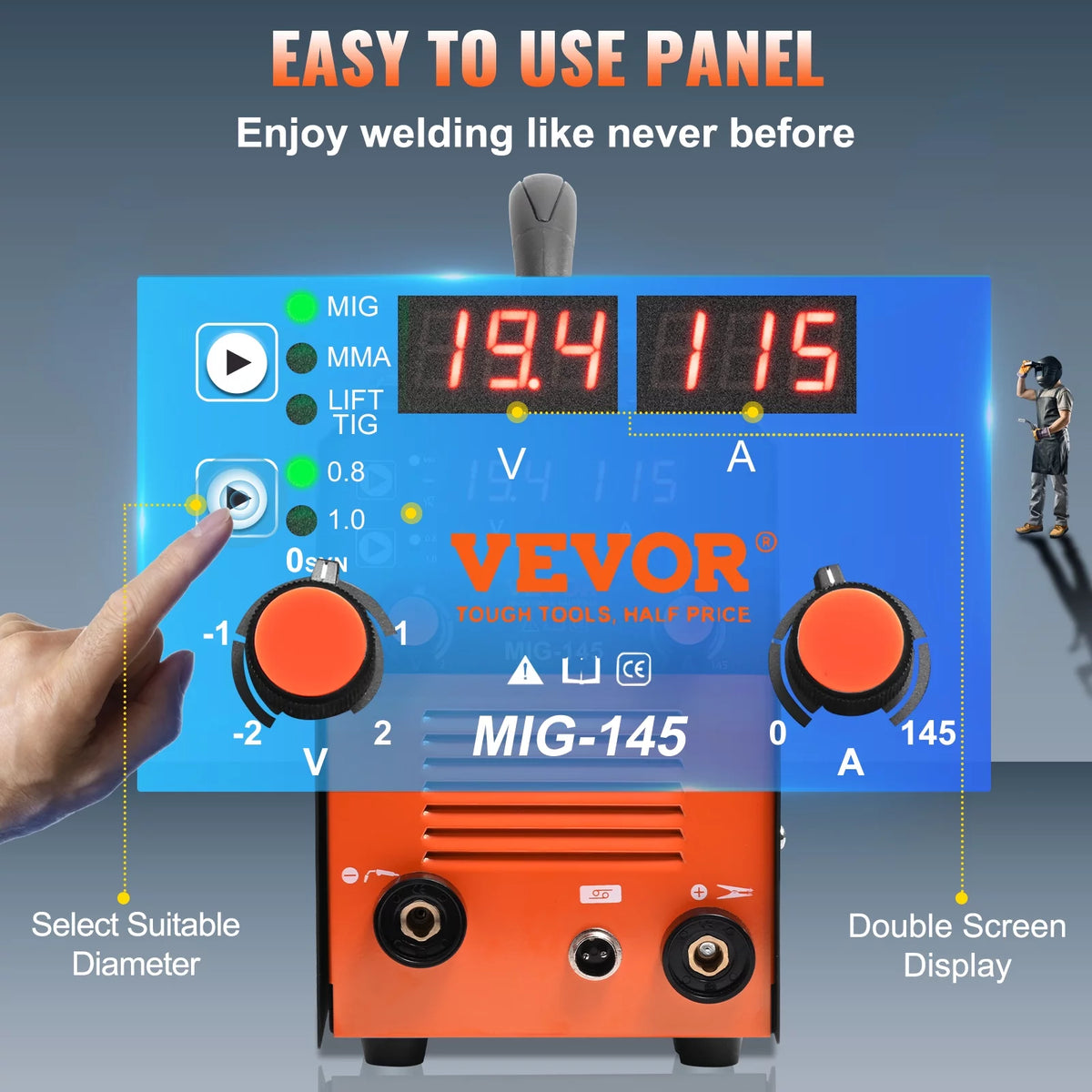 145A 3 in 1 MIG TIG MMA Welding Machine J1360