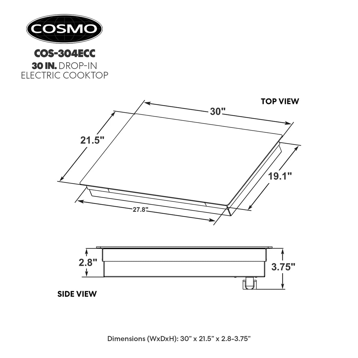 30 in. Electric Ceramic Glass Cooktop K25980