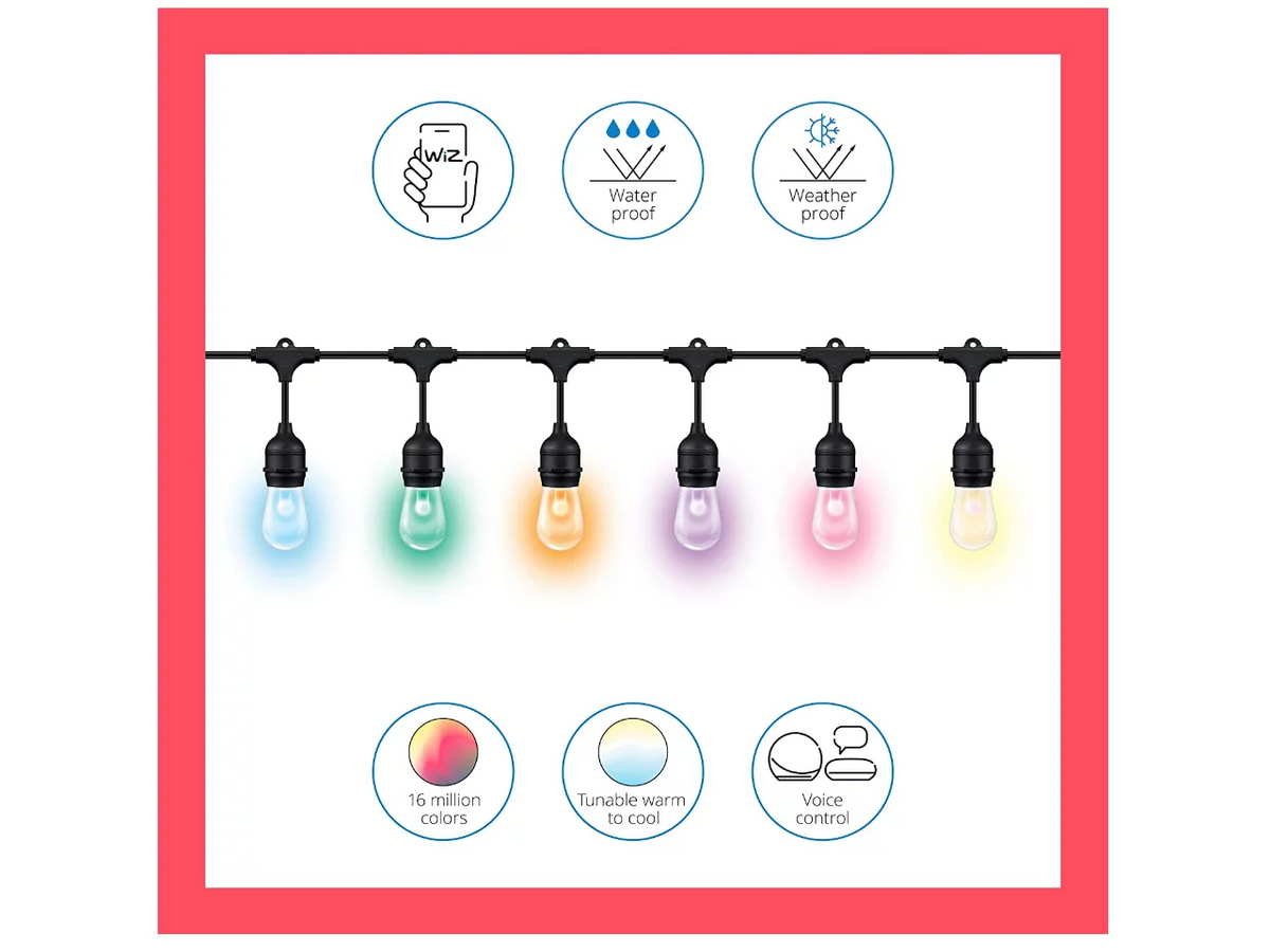 48ft Outdoor WiFi Color String Lights L6146